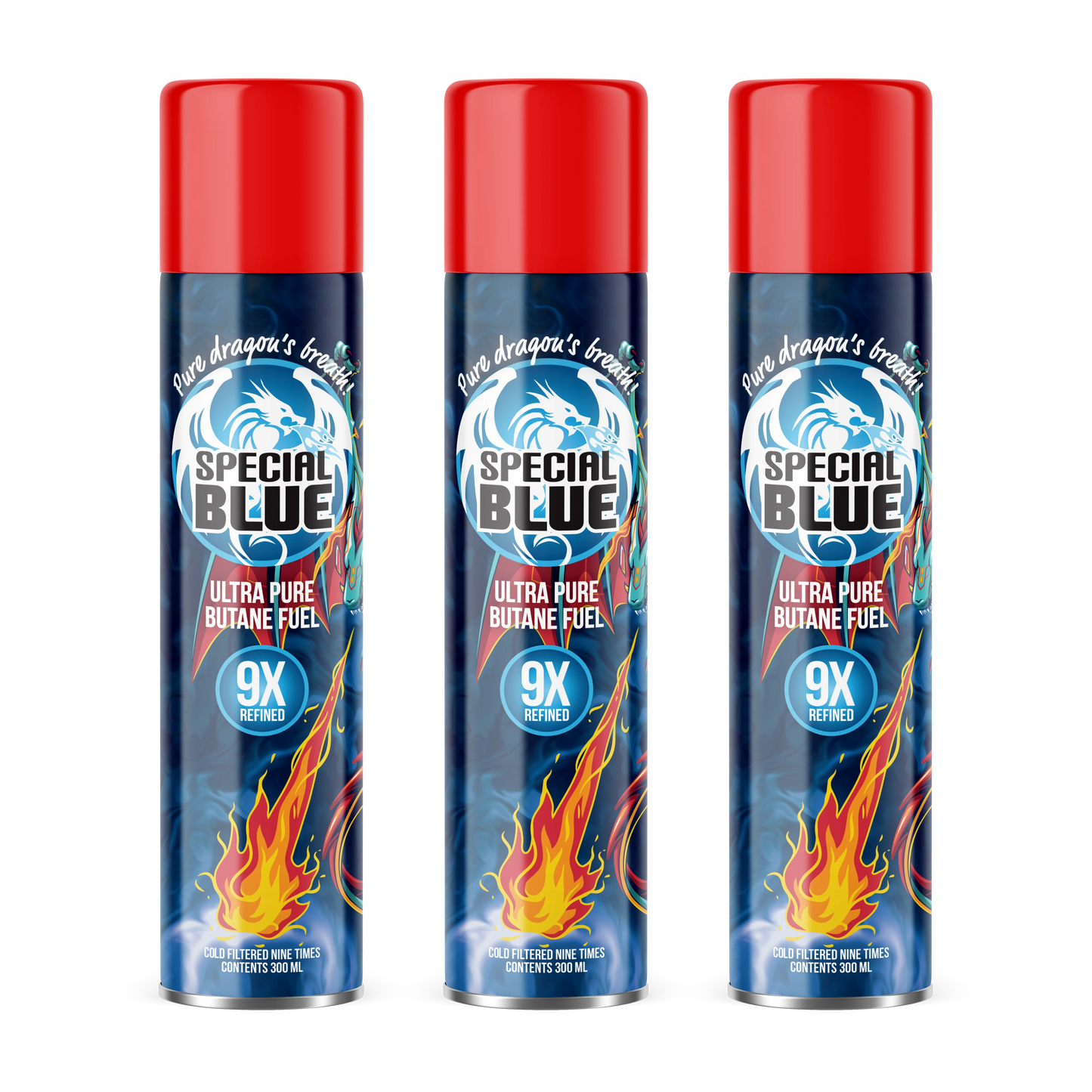 Ultra Butane Fuel (300ml) 9x Refined (Special Blue)